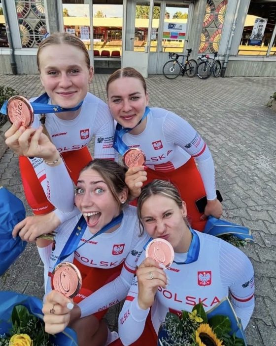 Martyna Szczęsna, Ula Sipko, Maja Tracka i Eliza Rabażyńska - MAT Atom Developer z brązowym medalem mistrzostw Europy UEC Track Juniors & U23 2026 welodromie w niemieckim w Cottbus.